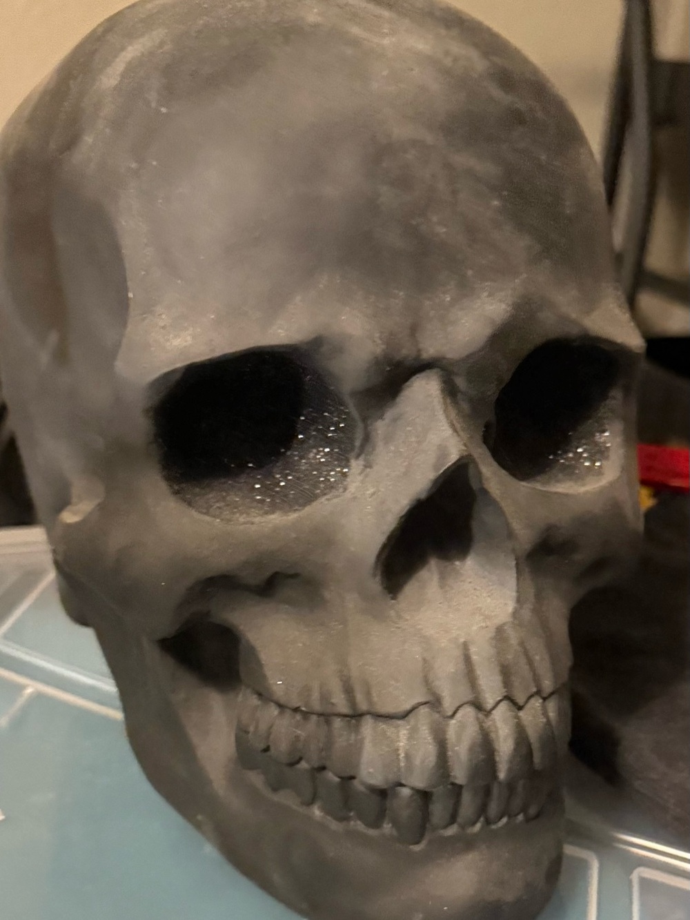 Decorative black with sparkle Skull Accent - Home Accents